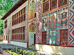 Traditional shebeke windows at Sheki Khan Palace